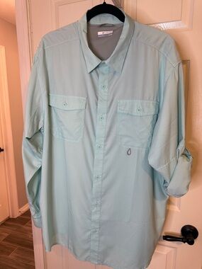 Columbia Omni-shade Outdoors Mint Shirt
